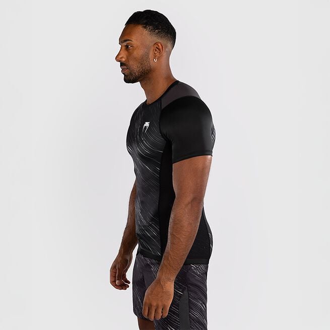 Rapid Rashguard Kortermet Svart Grå Hvit