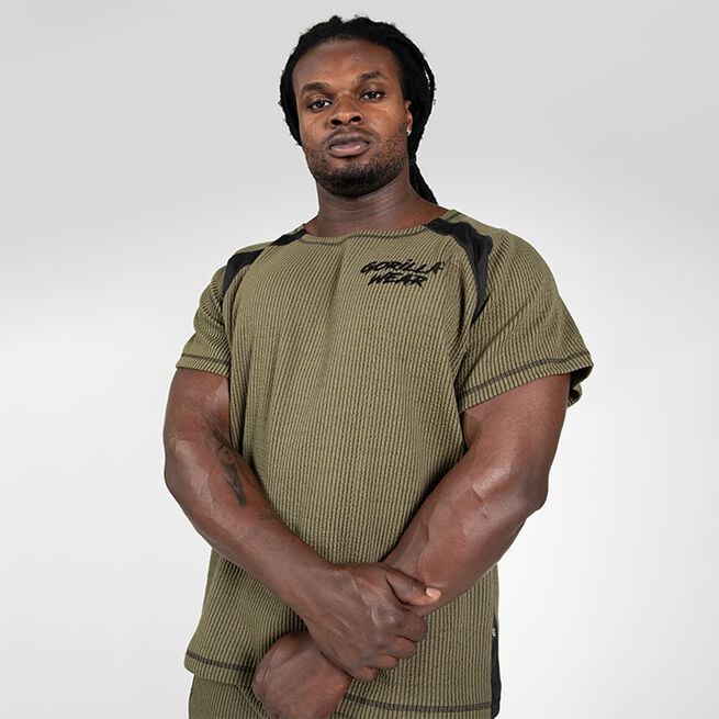 Gorilla Wear Augustine Old School Work Out Top, Army Green