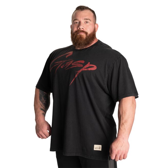 Vintage Original T-skjorte Vasket Svart Rød