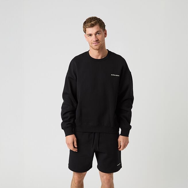 Borg Oversized Sweatshirt Svart