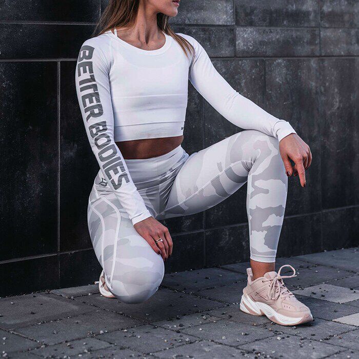 Camo High Tights, White Camo, XS, kjøp 