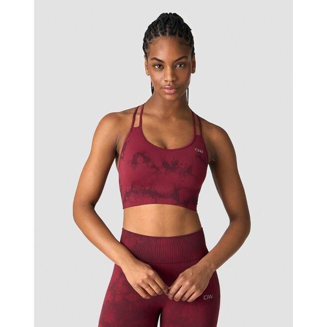 Define Seamless Tie Dye Sport-BH Rød