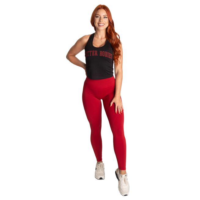 BB Crop Treningssinglet Svart Rød