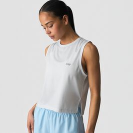 Mirage Cropped Singlet, White, L  Mirage Kort Topp Hvit