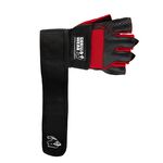 Dallas Wrist Wraps Gloves, Black/Red, M 