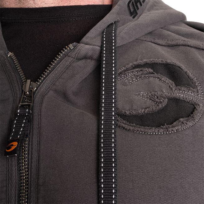 Pro Gym Hoodie Acid Wash Grå