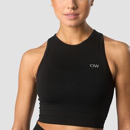 ICIW Define Seamless Cropped Tank Top, Black Define Seamless Cropped Topp Svart