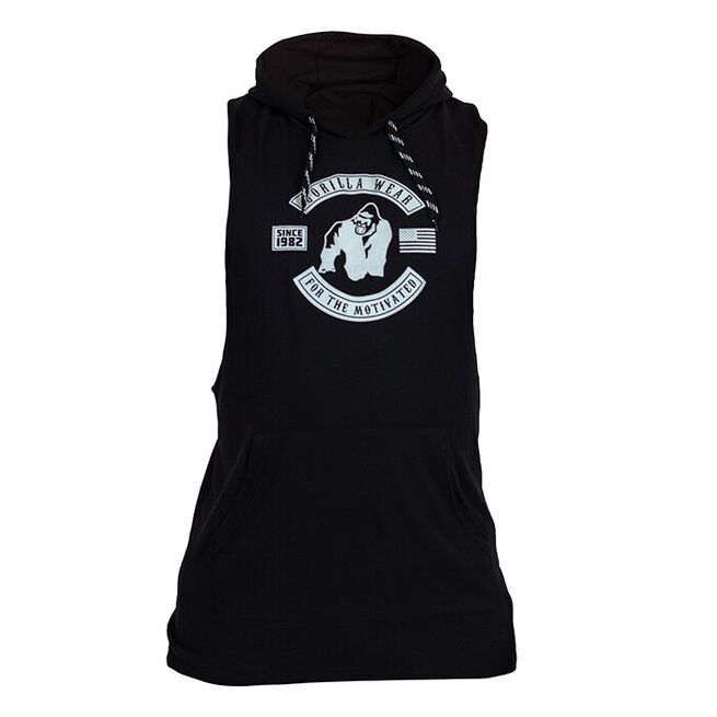 Lawrence Hooded Tank Top, black, S 