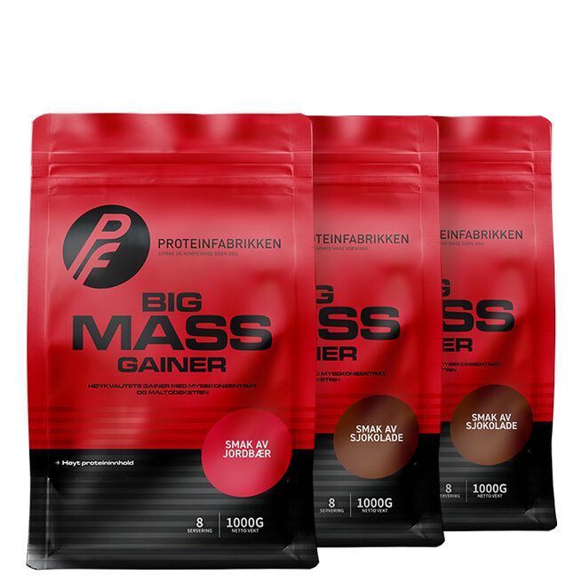 Plukk og velg Big Mass Gainer 3x1 kg