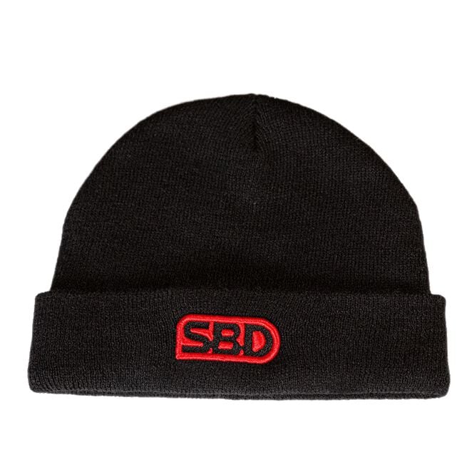 SBD Beanie, Black w/Red