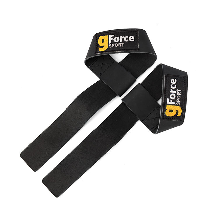 Lifting Straps L&aelig;r Svart