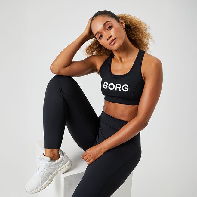 Borg Mid Support Sport-bh Svart