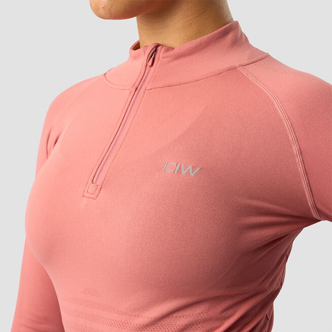 ICANIWILL Define Cropped 1/4 Zip, Rose