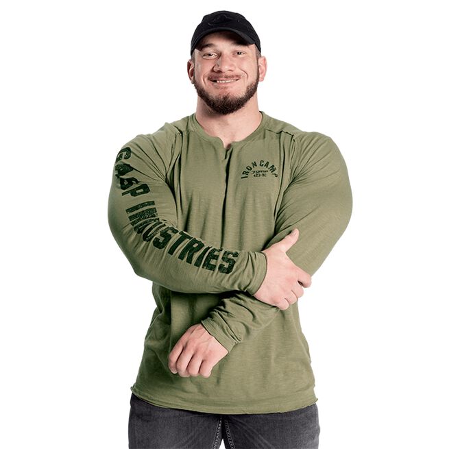 Throwback LS Tee, Wash Green