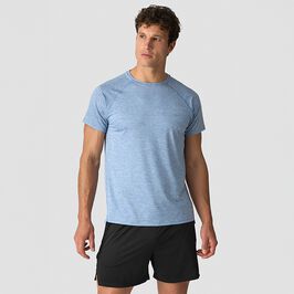 Training Mesh T-shirt, Light Metal Blue Melange, L  Trenings Mesh T-skjorte Blå