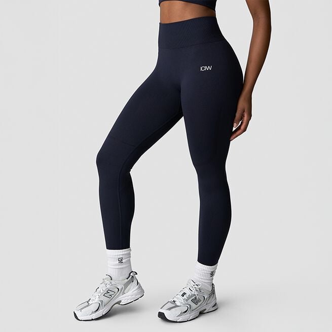 Seamless treningstights Marineblå