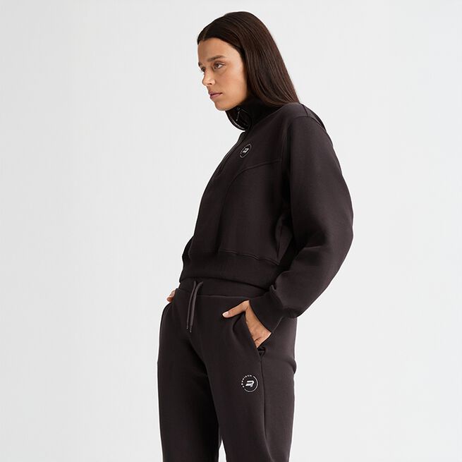 Collegegenser med Glidelås Svart