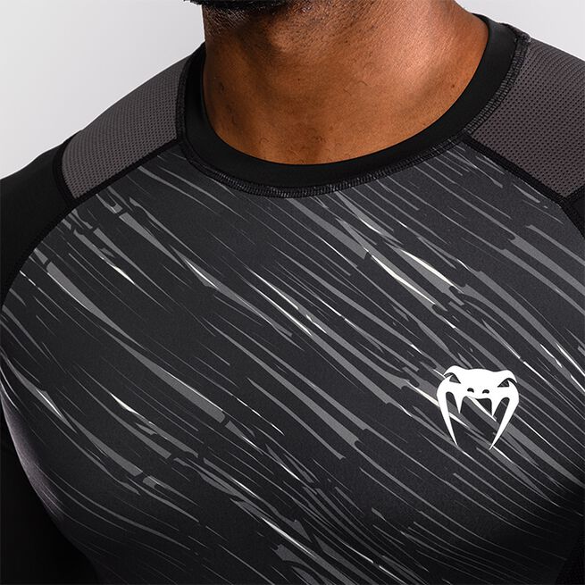 Rapid Rashguard Langermet Svart Grå Hvit