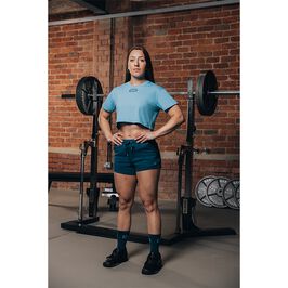 Reflect Crop Top Women's, Blue, L  SBD Reflect Crop Top Dame Blå