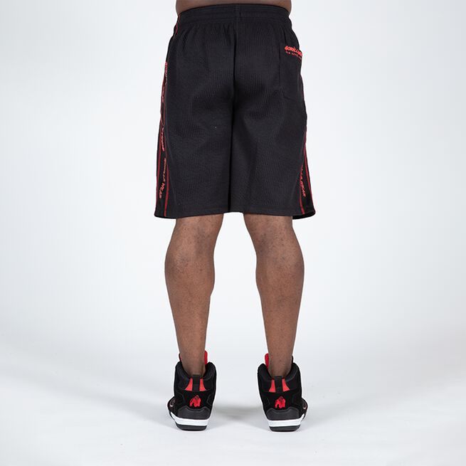 Gorilla Wear Buffalo Old School Workout Shorts, Black/Red	