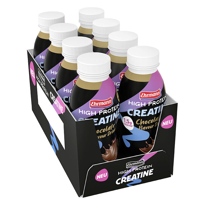 8 x Ehrmann High Protein Creatine Drink 330 ml Chocolate Chocolate