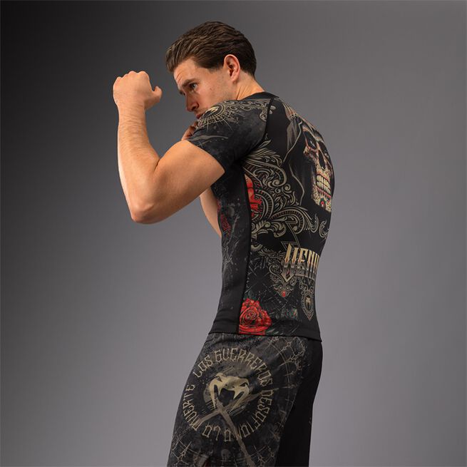 Santa Muerte 5.0 Kortermet Rashguard Svart Gull