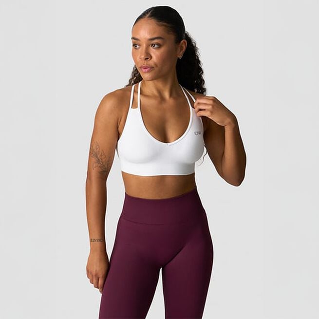 Define Sømløs V-formet Sports-BH Hvit
