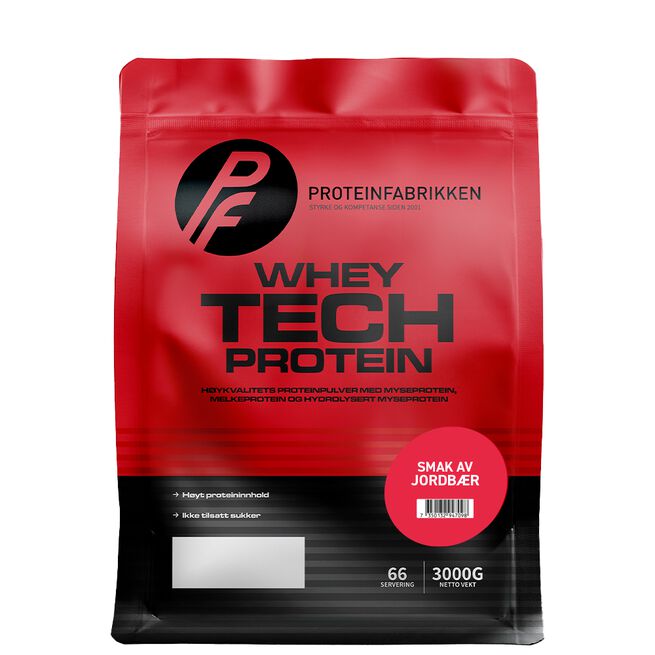Whey Tech Protein, 3000 g Jordbaer
