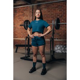 Reflect Crop Top Women's, Teal, S  SBD Reflect Crop Top Dame Turkis