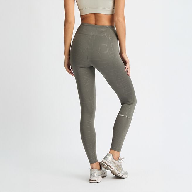 Logo Effect Emboss Tights Grønn