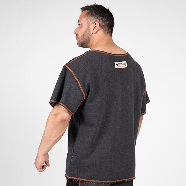 Wallace Workout Top, Grey/Orange