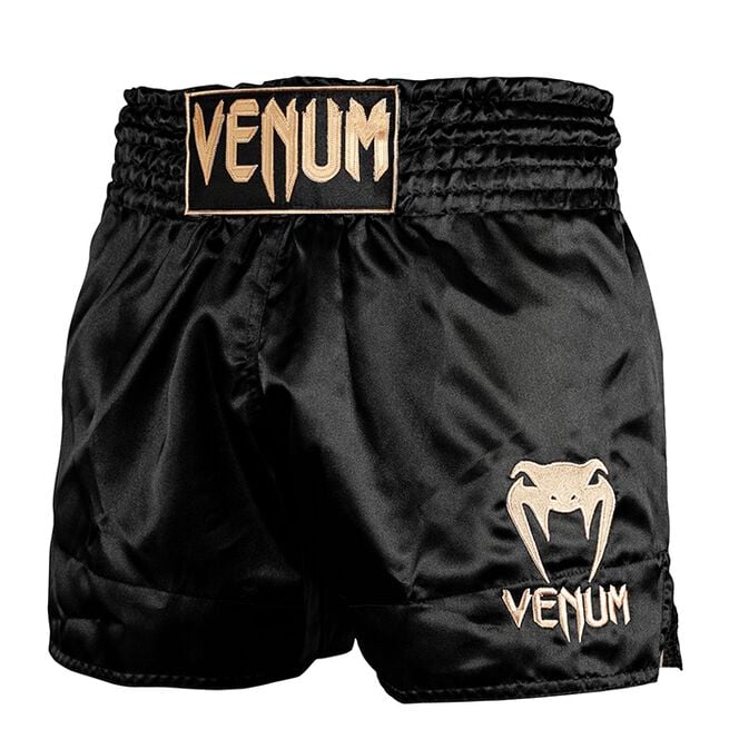 Classic Muay Thai Shorts Svart/Gull