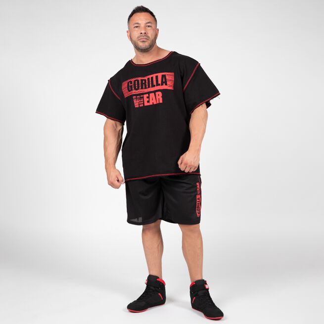 Wallace Mesh Shorts, Black/Red