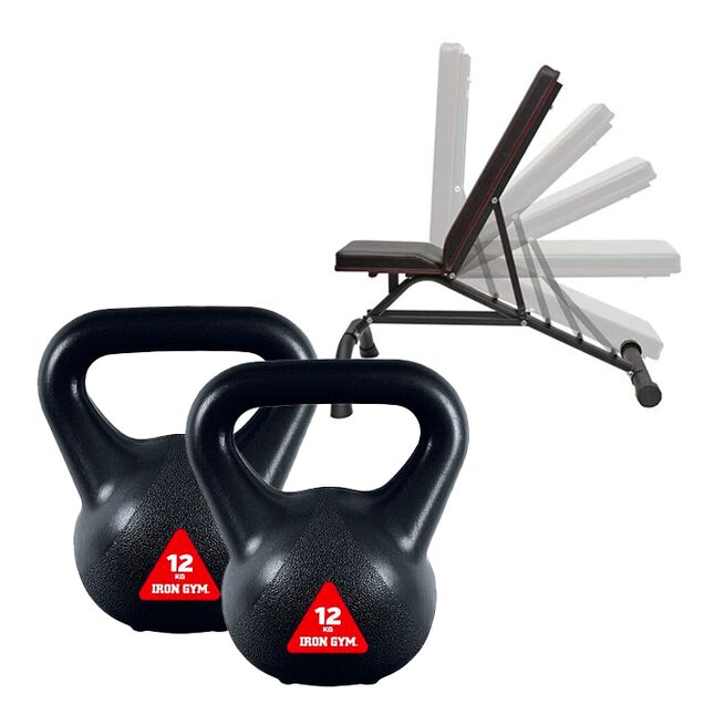 Iron Gym Kettlebells inklusive bänk