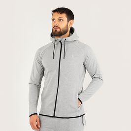 Star Zipped Hoodie Grey Melange, L  Hettegenser Grå
