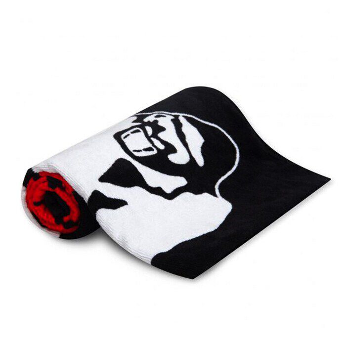 Classic Gym Towel, Black/Red