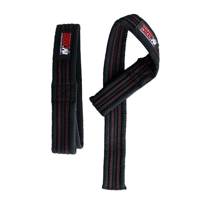 Hardcore Lifting Straps, black/red 