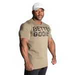 Better Bodies Basic Tapered Tee, Washed Green/Black