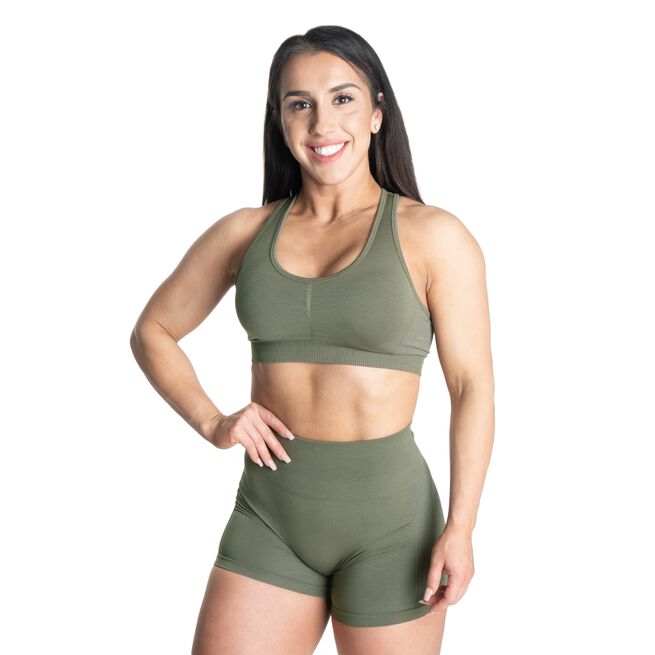 Scrunch Sports Bra, Washed Green