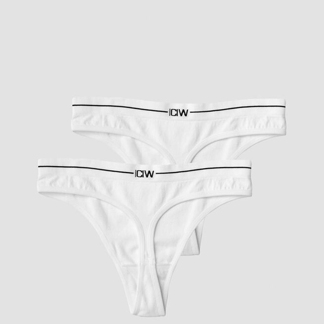 Everyday Seamless Thong 2-pack, White