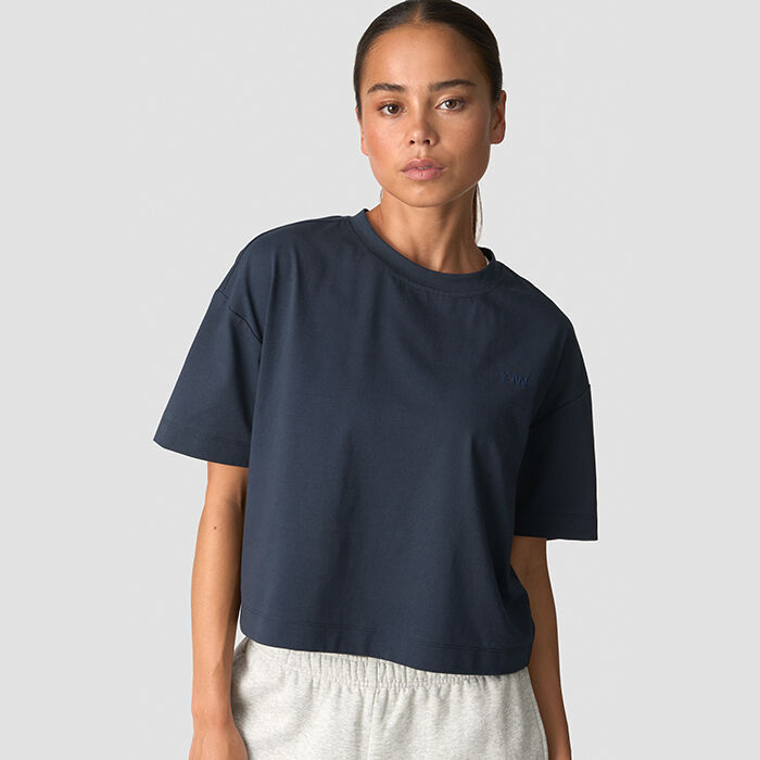 Everyday Cropped T-skjorte Bl&aring;