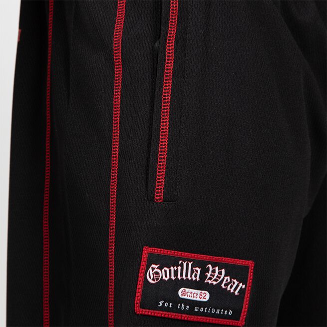 Marlow Mesh Shorts Svart Rød