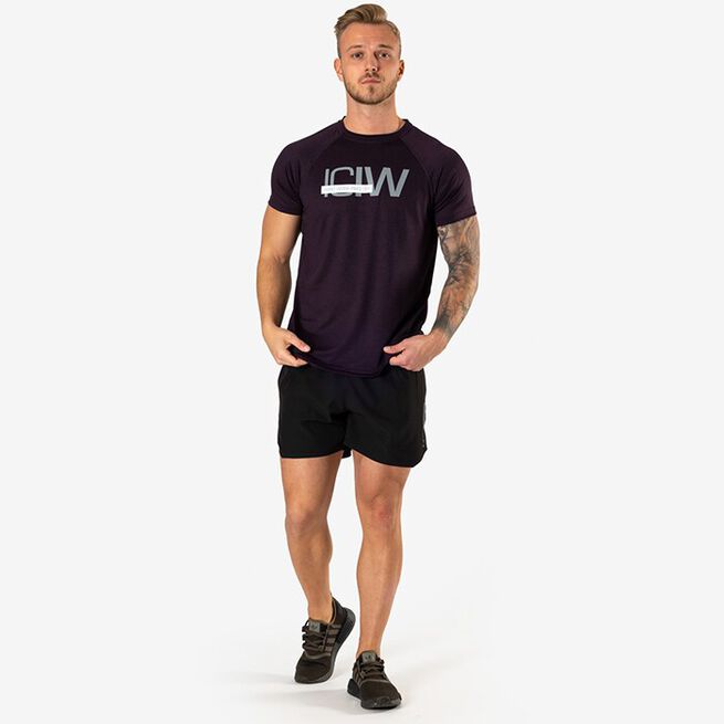 Mesh Training T-shirt, Purple Melange, L 
