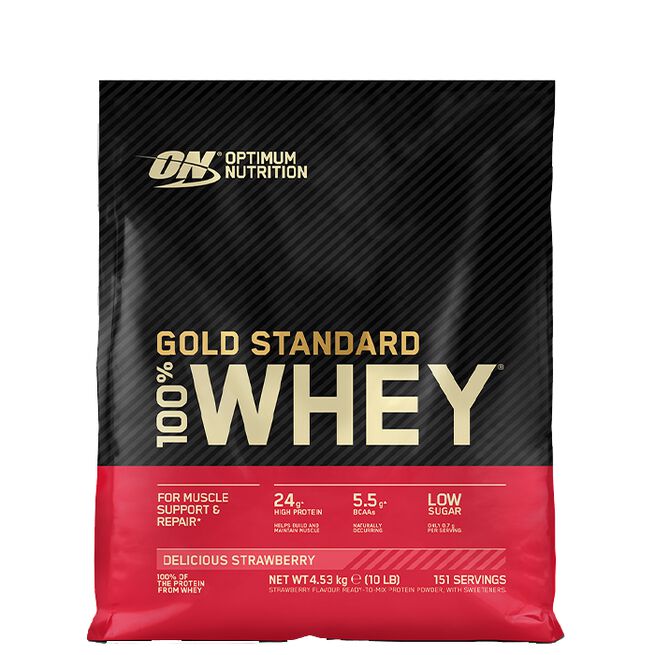 100% Whey Gold Standard Myseprotein 4545 g Delicious Strawberry