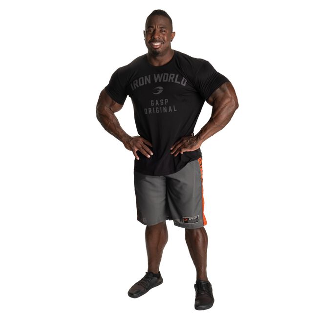 No1 Mesh Shorts Svart Oransje