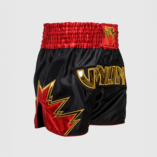 Inferno Muay Thai Shorts Svart Gull Rød