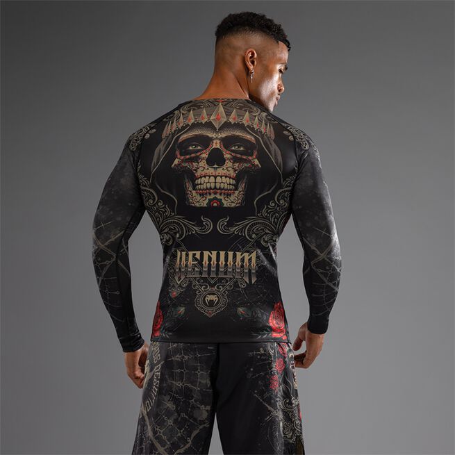 Santa Muerte 5.0 Langermet Rashguard Svart Gull