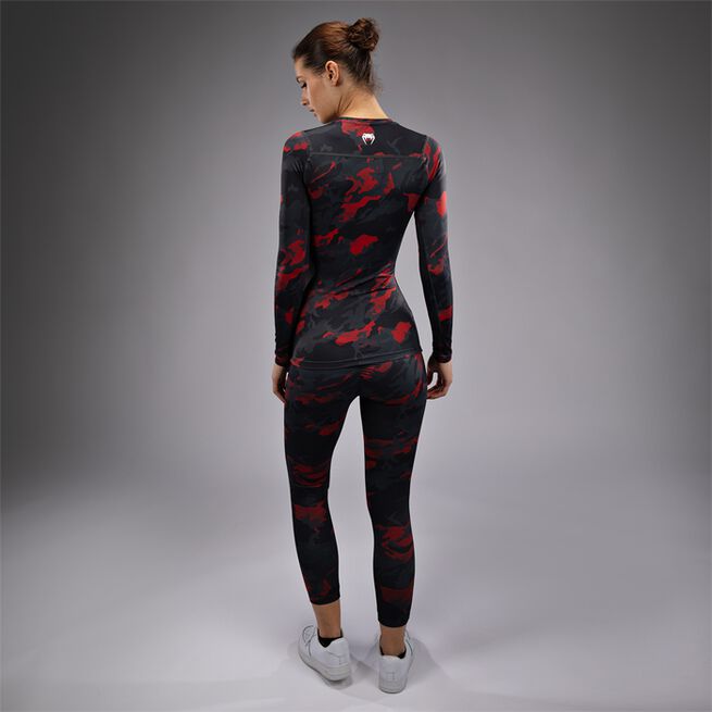 Venum X SOPHIA ROSE Rashguard Long Sleeves, Midnight Grey/Cherry Red
