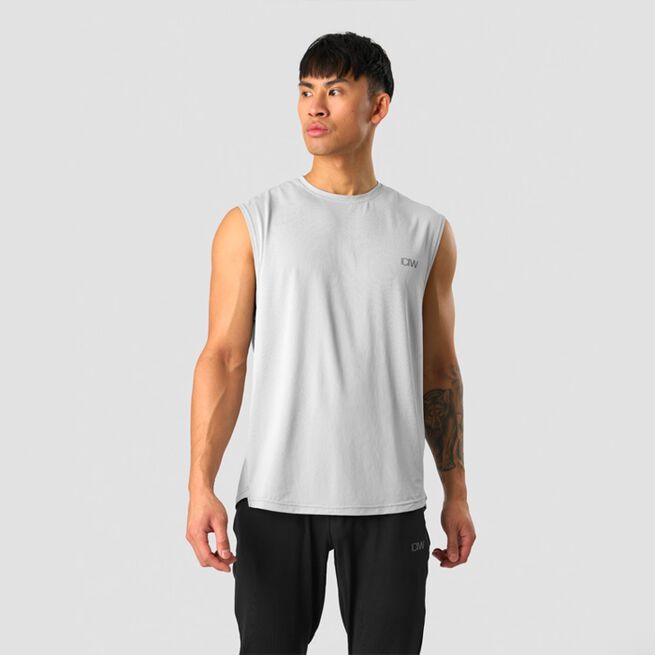 Stride Sleeveless T-shirt, Grey Melange, L 