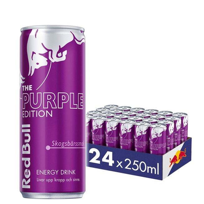 24 x Red Bull Energidrikk Brett 250 ml Purple Edition Skogsbær Skogsbär